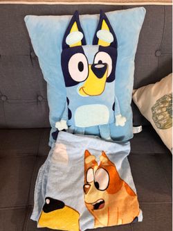 Bluey towel and pillow