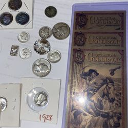 One lot of silver and gold