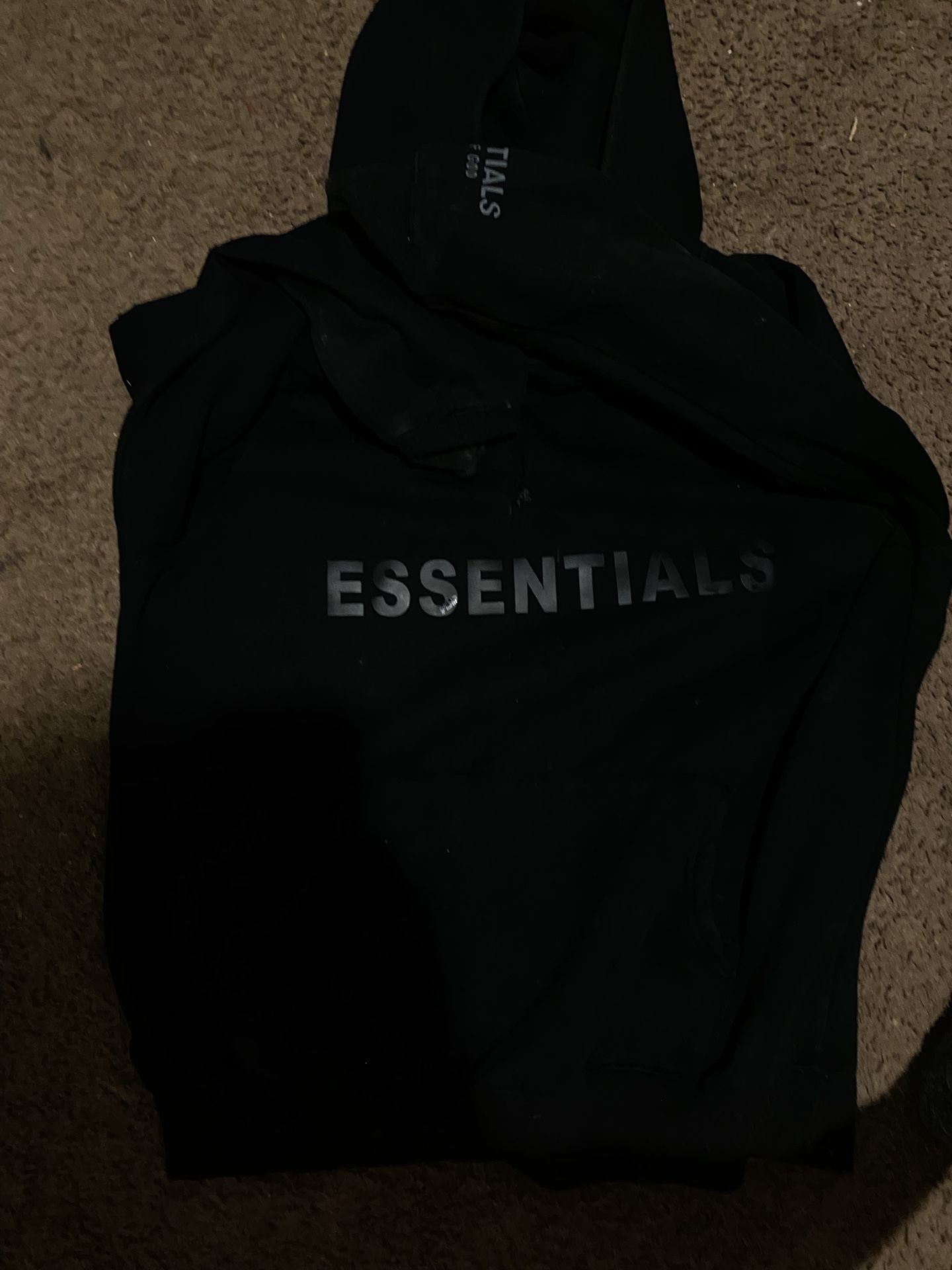 essentials black hoodie