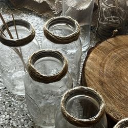 Rustic  Party Decor Massion Jar 