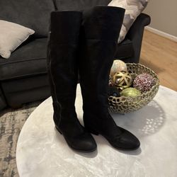 ladies black knee-high boots, size 8.5, Eva
