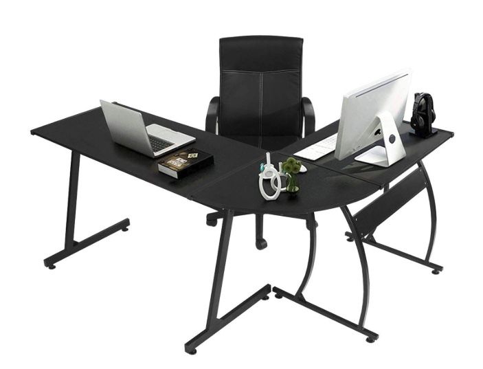 Brand New in Box 58.1‘’(L) x 44.3"(W) x 29.13"(H), 19.1 inch in deep L-Shape Corner Computer Office Desk PC Laptop Table Workstation Home Office 3-Pi