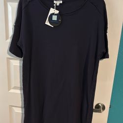 Navy Blue Dress Short Sleeves