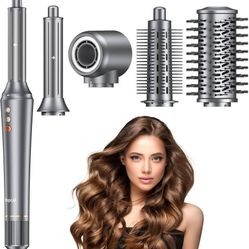 new 5 in 1 Hair Styler, Hair Dryer Brush, Auto Air Wrap Curlers Frizz-Free Fast Drying, Curling, Straightening Volumizing, 110000 RPM Blow Dryer with 