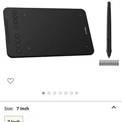 XP-PEN Deco Mini7 Graphics Tablet 7 x 4 Inch Pen Tablet with Tilt Support Passive Pen and 8 Customizable Shortcut Keys Drawing Tablet Compatible with 
