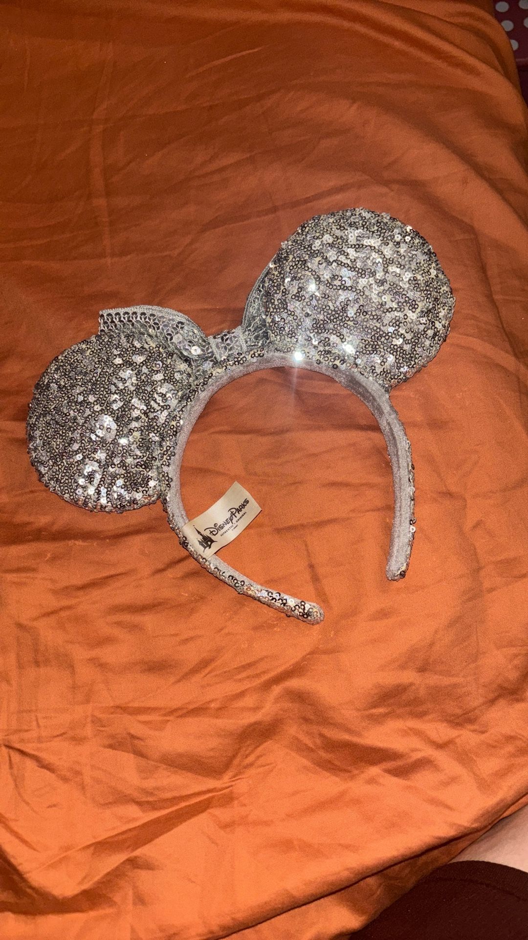 Silver Sparkly Minnie Ears