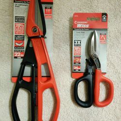 2-PACK CRESCENT WISS Snips (Tinners + Lightweight) - NEW/Sealed - Roofing/Siding