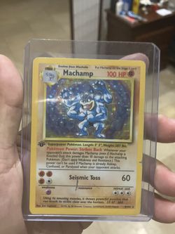 Pokémon TCG Machamp Base Set 8/102 Holo 1st Edition Holo Rare