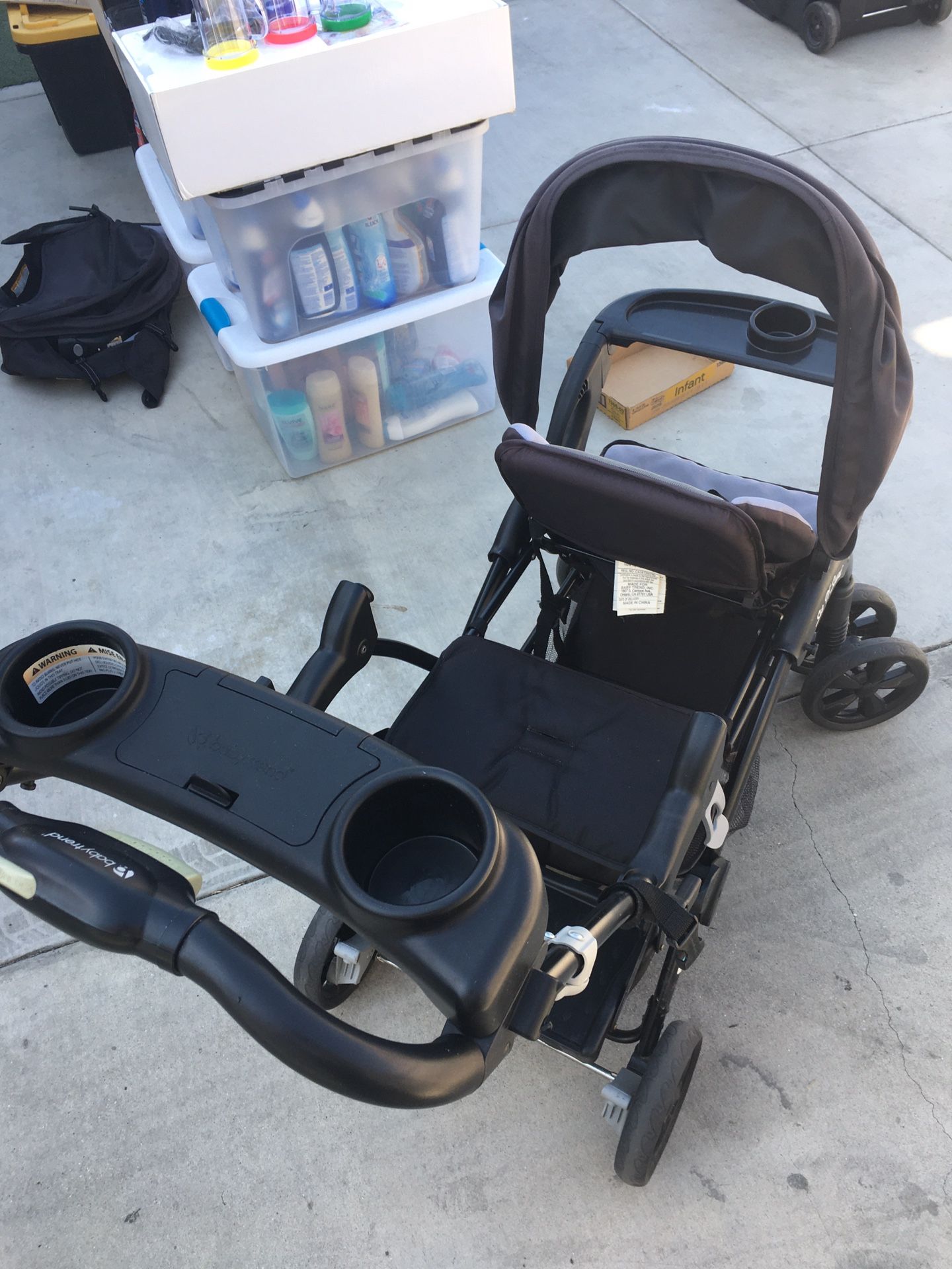 Double baby stroller