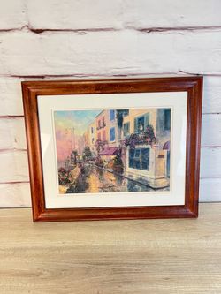 Wood Framed “Twilight by the Sea” James Coleman Art Print