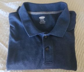 Old Navy Men's Navy Blue 2XL Polo Shirt Short Sleeve Collared Solid Button
