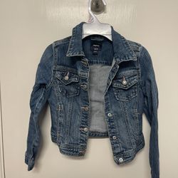 Gap Kids Blue Snap Denim Jean Jacket - Girls Size S Small 6/7