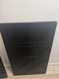 Matching set of two black geometric wall décor panels from Hobby Lobby. Each panel measures approximately 24” × 30”. Modern design that looks great in