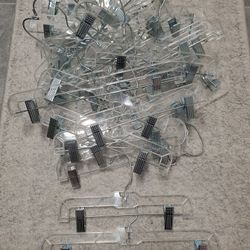 35 clear plastic pants / skirt hangers