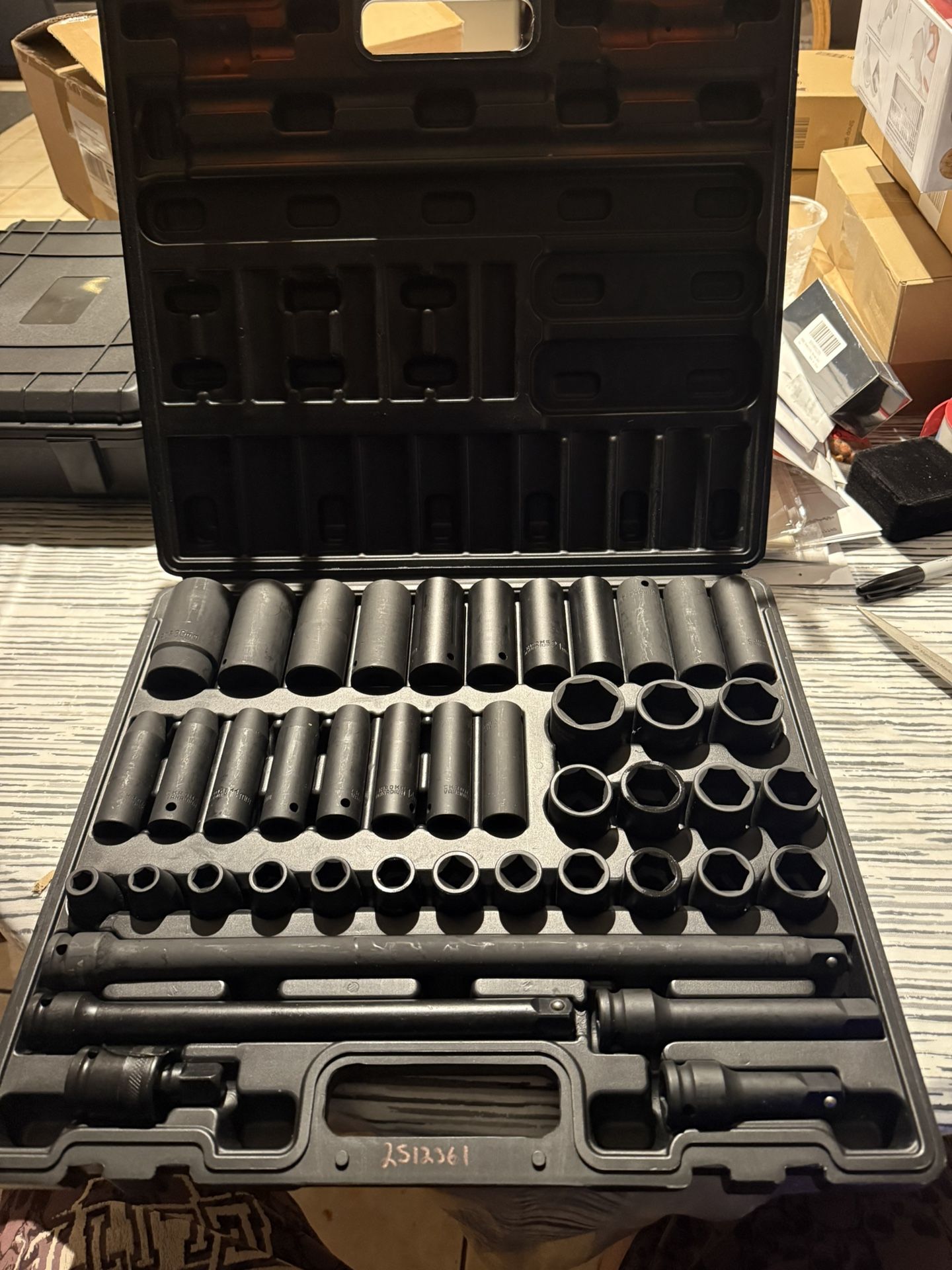 Impact Socket Set, 1/2 Inch Drive, 43pcs, 6-Point Metric Sockets (9-30mm), Standard & Deep, Socket Kit in n Lakeland