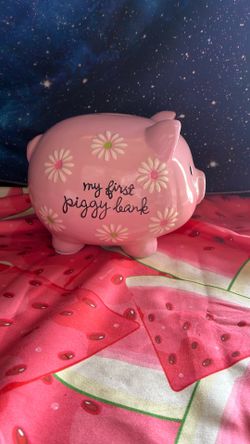 New Out of box pink girl my 1st piggy bank
