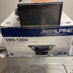 Car Tv/ Stereo Deck With Alpine Speakers