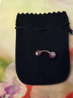 Belly button ring.