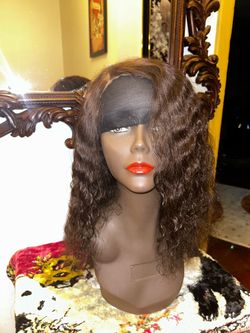 Brown Curly Lace Front Wig