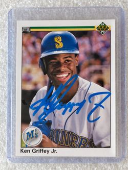 Ken Griffey Jr. Autographed 1990 Upper Deck Mariners Card — In-Person Signed