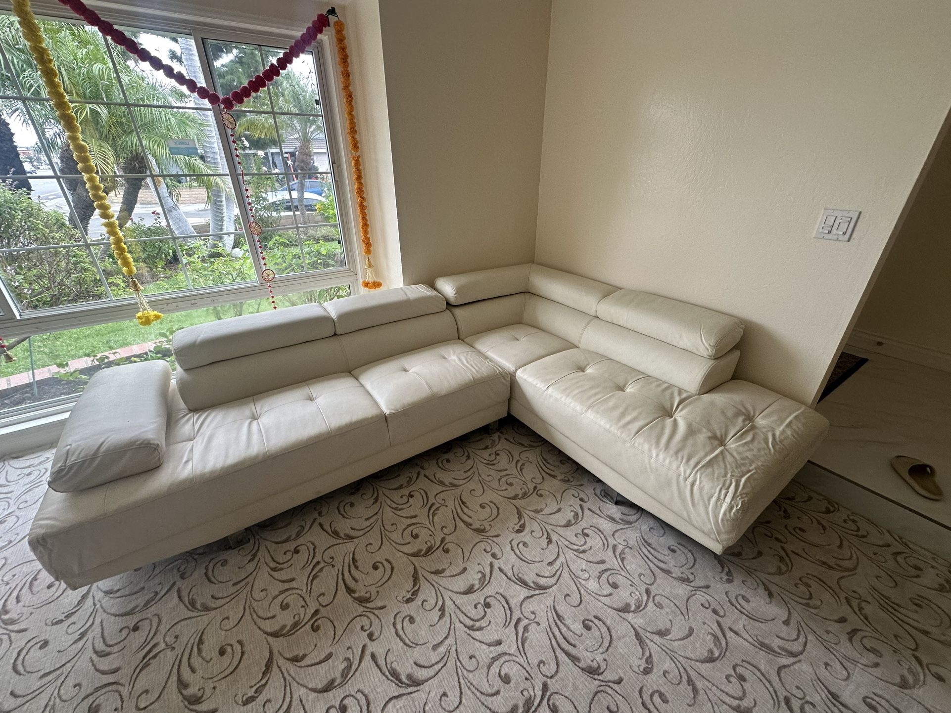 White L Shaped Couch