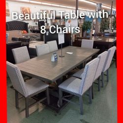 🚨 Dining Table With 8 Chairs 
