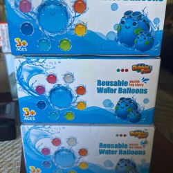 16 pcs Reusable Water Balloons, Quick Refillable Water Balloon for Kids & Adults