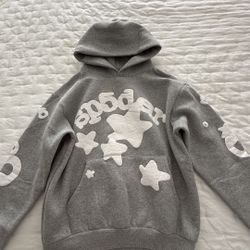 Gray Sp5der Hoodie Size M - FAST PICKUP