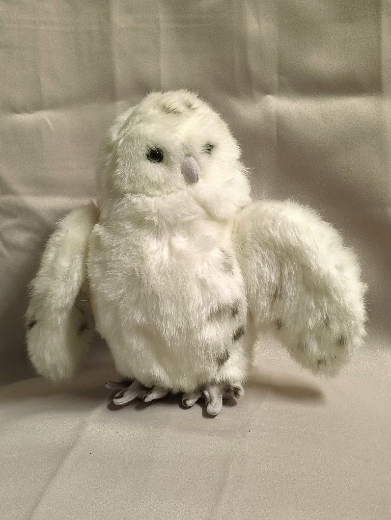 7×9 Toybox Creations Blue Eyed Snow Owl Stuffed Animal Plush Freestanding Toy