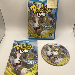 Rabbids Land (Nintendo Wii U, 2012) Complete w/Game/Case/Manual CIB