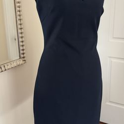 Tes Baker Sheath Dress in Navy - Size 2