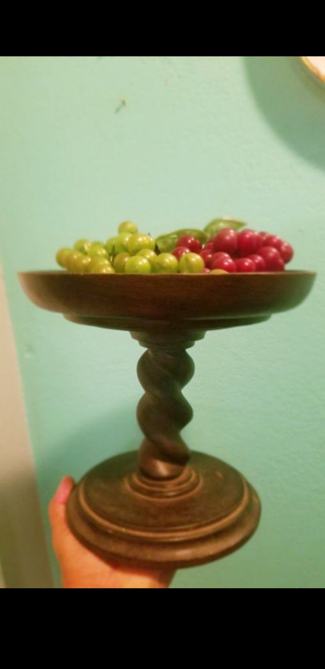 Better Home And Garden Fruit or Food And Candle Holder..Size 8 inches vfc tall..9 inches wide..Great Condition!