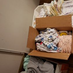 0 / 3 Months Boy Clothes Size 1 Diapers And Some Newborn Diapers