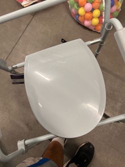 Drive Medical Folding Steel Commode Portable Toilet Chair w/ Arms – Like New