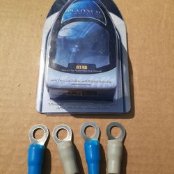 NEW! 4 Pack 4 Gauge 12v Ring Terminals