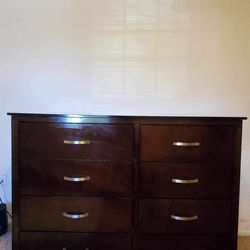 8 Drawer Dark Wood Dresser