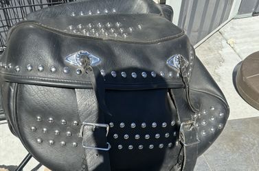 Harley Davidson, Leather Saddlebags With Mounts