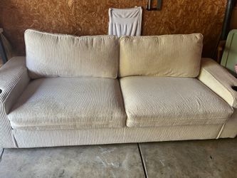 White/Beige Family Counch with cup holders