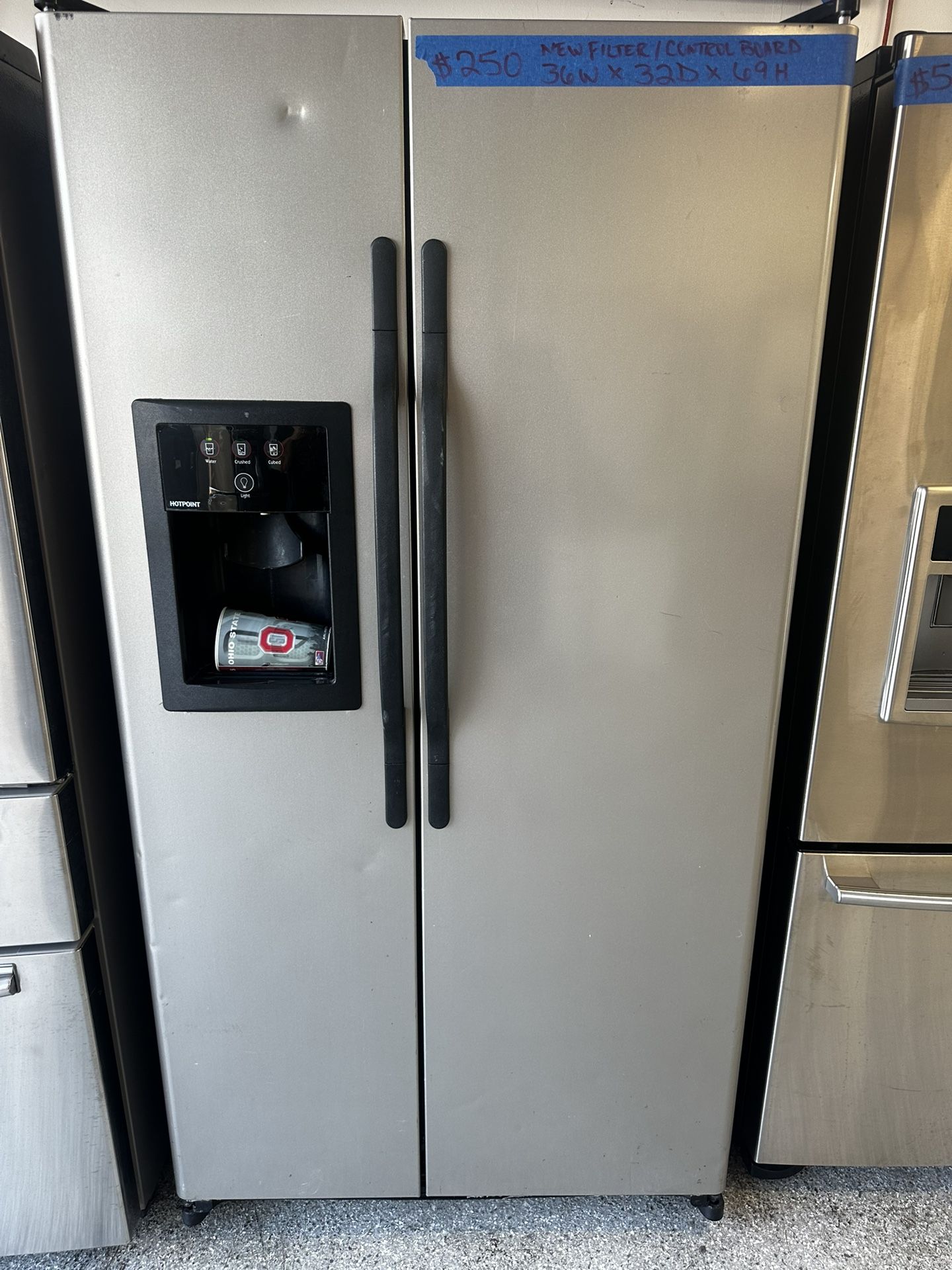 GE side-by-side refrigerator