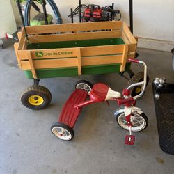 John Deere Wagon And Tricycle