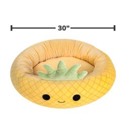 Squishmallows Maui The Pineapple Pet Bed, Large 30" Diameter