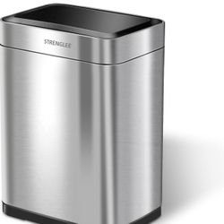 60 Litter 16 Gallon Kitchen Trash Can Vibration Sensor Automatic Garbage Can Stainless Steel Trashcan Fingerprint-Resistant with Soft Close Lid Large 