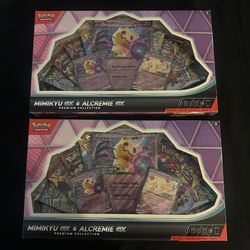 2x Pokemon TCG Mimikyu ex & Alcremie ex Premium Collection 