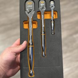GEARWRENCH 120XP Full Polish Teardrop Ratchet Set 3pc