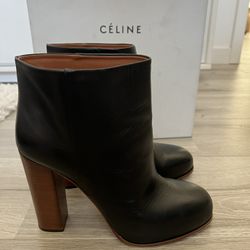 Celine Black Ankle Boots Size 39