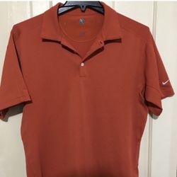 Nike Golf Short Sleeve Sphere Dry men’s polo shirt size medium Burnt Orange colo