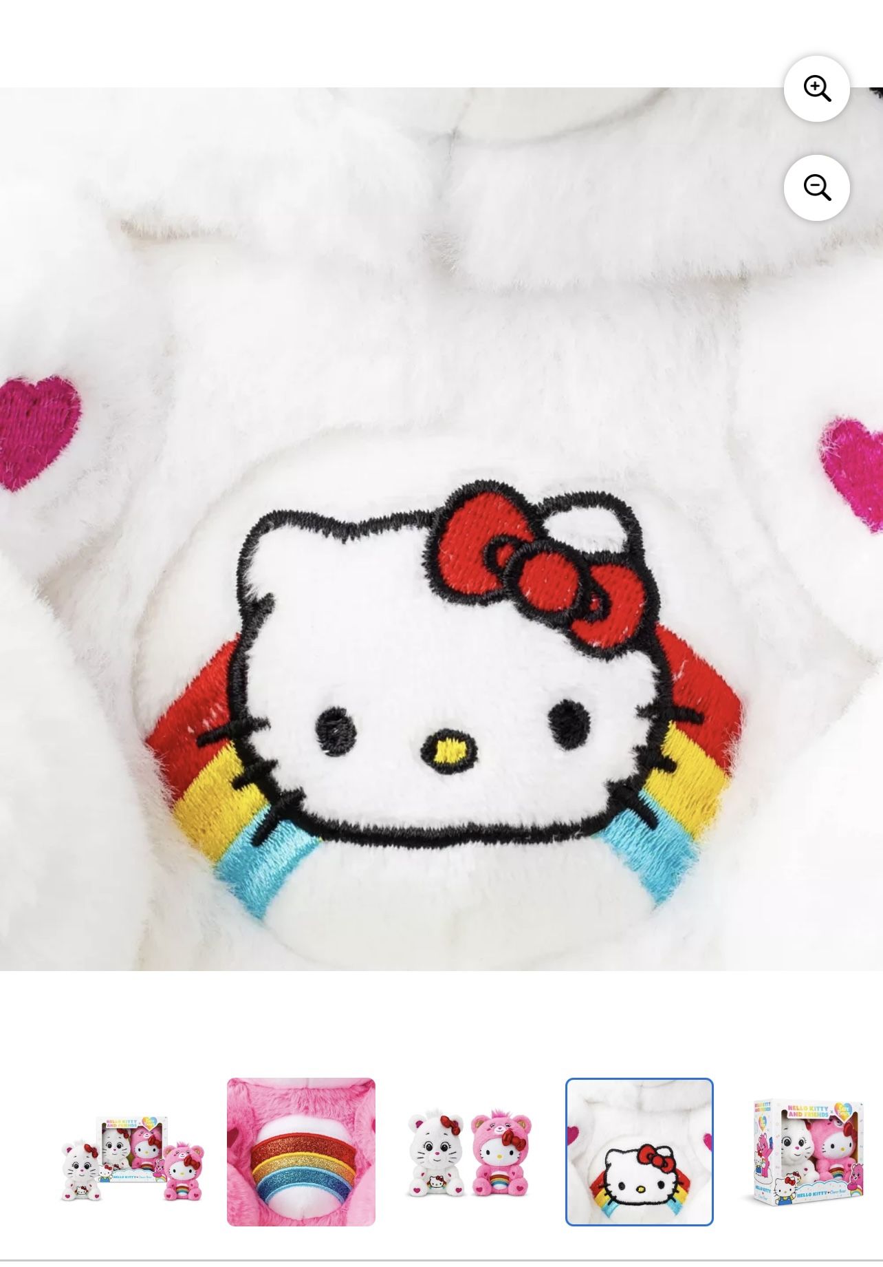 Hello Kitty Loves Cheer Bear 10 Collectible Care Bears Plush