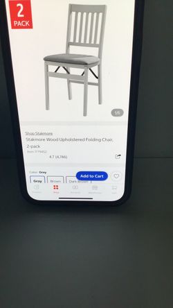 Stakmore wood upholstered folding chairs=6