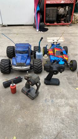 Two gas race cars