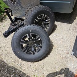 pair of 235/75R15 TRAILER TIRES/WHEELS 6 LUG